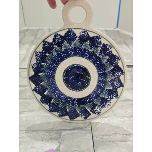 Boleslawiec Polish Pottery Christmas Pine Evergreen Tree Circular Cutting‎ Board